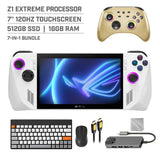 ASUS ROG Ally 512GB Gaming Handheld 7-inch Touchscreen 120Hz FHD 1080p AMD Ryzen Z1 Extreme Processor, Mytrix Gold Wireless Pro Controller, Hub, Keyboard & Mouse Combo, 7 in 1 Bundle