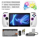 ASUS ROG Ally 512GB Gaming Handheld 7-inch Touchscreen 120Hz FHD 1080p AMD Ryzen Z1 Extreme Processor, Mytrix Gold Wireless Pro Controller, Hub, Keyboard & Mouse Combo, 7 in 1 Bundle