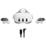 2023 New Meta Quest 3 All-In-One VR Headset 128GB Virtual Reality with Advanced Touch Plus Controllers, 2064x2208 up to 120 Hz Refresh Rate LCD, Enhanced Graphics, Slimmer Optics, Mytrix USB-C Cable