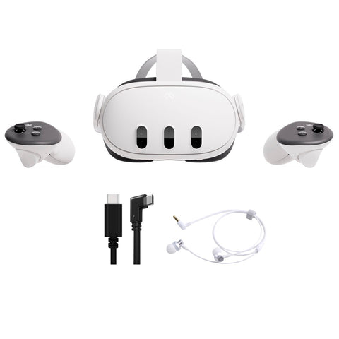 2023 New Meta Quest 3 All-In-One VR Headset 512GB Virtual Reality with Touch Plus Controllers, 2064 x 2208 up to 120 Hz Refresh Rate LCD, Enhanced Graphics, Slimmer Optics, Mytrix Cable & Earphones