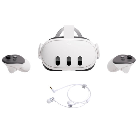 2023 New Meta Quest 3 All-In-One VR Headset 512GB Virtual Reality with Advanced Touch Plus Controllers, 2064 x 2208 up to 120 Hz Refresh Rate LCD, Enhanced Graphics, Slimmer Optics, Mytrix Earphones