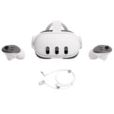 2023 New Meta Quest 3 All-In-One VR Headset 512GB Virtual Reality with Touch Plus Controllers, 2064 x 2208 up to 120 Hz Refresh Rate LCD, Enhanced Graphics, Slimmer Optics, Mytrix Cable & Earphones