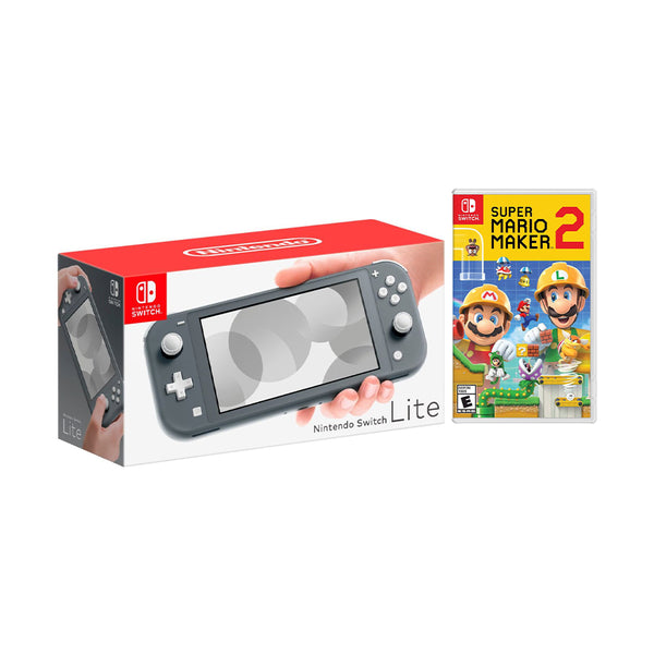 Nintendo Switch Lite Gray Bundle with Super Mario Maker 2 NS Game Disc –  CyberGamers