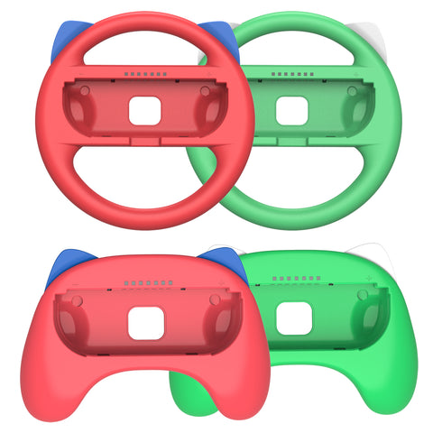 Mytrix Racing Wheels Hand Grips Accessories For Nintendo Switch Joy Con