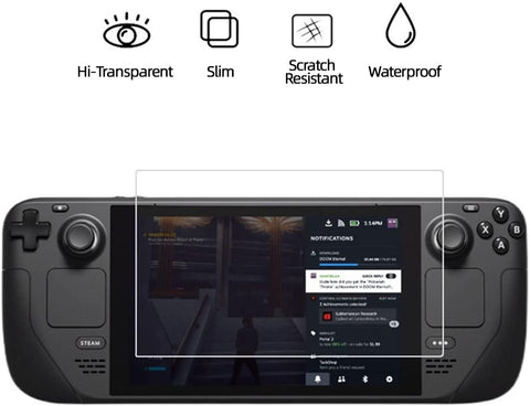 Steam Deck Tempered Glass Screen Protector, Compatible with Valve Steam Deck 2022, Mytrix Transparent HD Clear Anti-Scratch Bubble Free, Easy Installation 9H Hardness Slim HD Clear