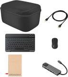 Steam Deck Travel Accessories 7-IN-1 Complete Set Mytrix Hard Carrying Storage All Protective Anti Shock Messenger Bag Soft Lining Fit Steam Deck Console, Charger & Accessories (slim keyboard)
