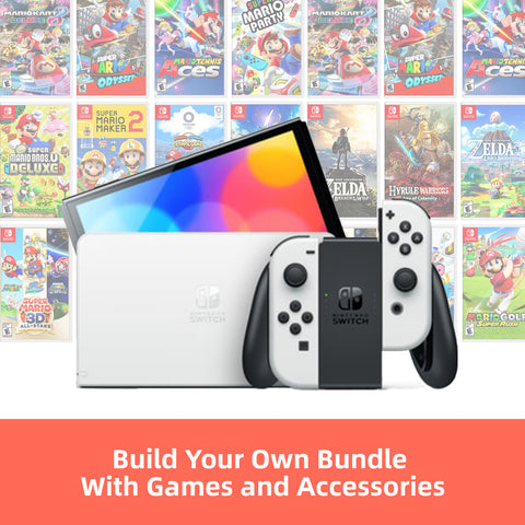 2021 New Nintendo Switch OLED - Choose Your Own Games and Accessories Bundle