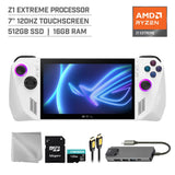 ASUS ROG Ally 512GB Gaming Handheld 7-inch Touchscreen 120Hz FHD 1080p AMD Ryzen Z1 Extreme Processor, Mytrix Hub, 128GB MicroSD Card, 4 Accessories: 5 in 1 Bundle