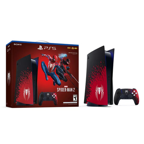 Sony PlayStation 5 - Limited Disc Version Spider-Man 2 Bundle - 825 GB PCIe Gen 4 NVNe SSD PS5 Console