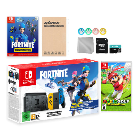 Nintendo Switch Fortnite Wildcat Limited Console Set, Epic Wildcat Outfits, 2000 V-Bucks, Bundle With Immortals Fenyx Rising And Mytrix Accessories