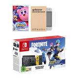 Nintendo Switch Fortnite Wildcat Edition and Game Bundle: Limited Console Set, Pre-Installed Fortnite, Epic Wildcat Outfits, 2000 V-Bucks, Kirby Star Allies, Mytrix Tempered Glass Screen Protector