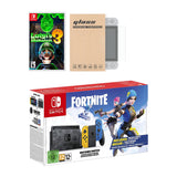 Nintendo Switch Fortnite Wildcat Edition and Game Bundle: Limited Console Set, Pre-Installed Fortnite, Epic Wildcat Outfits, 2000 V-Bucks, Luigi's Mansion 3, Mytrix NS Screen Protector