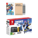 Nintendo Switch Fortnite Wildcat Edition and Game Bundle: Limited Console Set, Pre-Installed Fortnite, Epic Wildcat Outfits, 2000 V-Bucks, Pokemon Sword, Mytrix Tempered Glass Screen Protector
