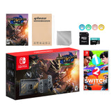 Nintendo Switch Monster Hunter Limited Console Set Plus Monster Hunter Rise Deluxe, Bundle With 1-2 Switch And Mytrix Accessories