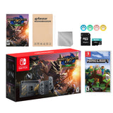 Nintendo Switch Monster Hunter Limited Console Set Plus Monster Hunter Rise Deluxe, Bundle With Minecraft And Mytrix Accessories
