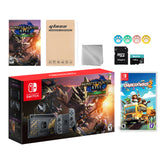 Nintendo Switch Monster Hunter Limited Console Set Plus Monster Hunter Rise Deluxe, Bundle With Overcooked! 2 And Mytrix Accessories