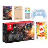 Nintendo Switch Monster Hunter Limited Console Set Plus Monster Hunter Rise Deluxe, Bundle With Fitness Boxing 2 And Mytrix Wireless Pro Controller and Accessories