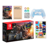 Nintendo Switch Monster Hunter Limited Console Set Plus Monster Hunter Rise Deluxe, Bundle With Super Mario 3D All-Stars And Mytrix Wireless Switch Pro Controller and Accessories