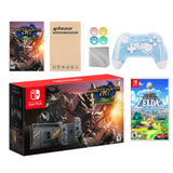 Nintendo Switch Monster Hunter Limited Console Set Plus Monster Hunter Rise Deluxe, Bundle With Pokemon Sword And Mytrix Wireless Switch Pro Controller and Accessories