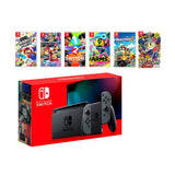 2022 New Nintendo Switch Gray Joy-Con Console Multiplayer Party Game Bundle, Super Mario Party, Mario Kart 8 Deluxe, 1-2 Switch, Arms, Overcooked 2, Super Bomberman R