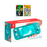 Nintendo Switch Lite Turquoise Console Bundle with 2 Games:  Luigi's Mansion 3, and Super Mario Maker 2. 2019 Latest Console and Games!