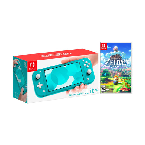 Nintendo Switch Lite Turquoise Bundle with The Legend of Zelda: Link's Awakening NS Game Disc