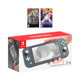 New Nintendo Switch Lite Grey Console Bundle with 2 Games: Octopath Traveler, and Fire Emblem: Three Houses. 2019 Latest Console and Games!