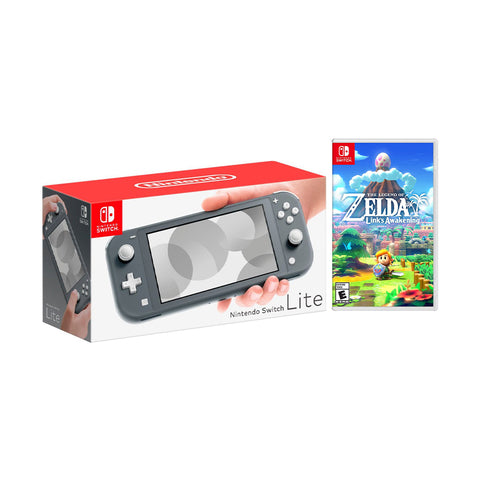 Nintendo Switch Lite Gray Bundle with The Legend of Zelda: Link's Awakening NS Game Disc