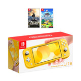 New Nintendo Switch Lite Yellow Console Bundle with 2 Games: The Legend of Zelda: Breath of the Wild, and The Legend of Zelda Link's Awakening. 2019 Latest Console and Games!