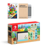 Nintendo Switch Animal Crossing Limited Console Super Mario 3D World + Bowser's Fury Bundle, with Mytrix Tempered Glass Screen Protector - Improved Battery Life Console with 2020 New Game