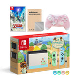Nintendo Switch Animal Crossing Special Version Console Set, Bundle With The Legend of Zelda: Skyward Sword HD And Mytrix Wireless Switch Pro Controller and Accessories