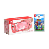 New Nintendo Switch Lite Coral Bundle with Mario & Sonic at the Olympic Games: Tokyo 2020 NS Game Disc