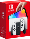 Nintendo Switch OLED White Model - Multiplayer 4 Game Competitive Sett with Mytrix Screen Protector and Joy Con Caps