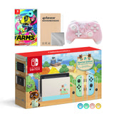 Nintendo Switch Animal Crossing Special Version Console Set, Bundle With Arms And Mytrix Wireless Switch Pro Controller and Accessories