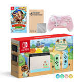 Nintendo Switch Animal Crossing Special Version Console Set, Bundle With Donkey Kong Country And Mytrix Wireless Pro Controller and Accessories