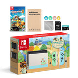 Nintendo Switch Animal Crossing Special Version Console Set, Bundle With Overcooked! 2 And Mytrix Accessories