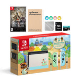 Nintendo Switch Animal Crossing Special Version Console Set, Bundle With Octopath Traveler And Mytrix Accessories