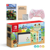Nintendo Switch Animal Crossing Special Version Console Set, Bundle With Minecraft And Mytrix Wireless Switch Pro Controller and Accessories