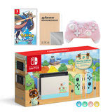 Nintendo Switch Animal Crossing Special Version Console Set, Bundle With Pokemon Sword And Mytrix Wireless Switch Pro Controller and Accessories