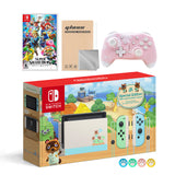 Nintendo Switch Animal Crossing Special Version Console Set, Bundle With Super Smash Bros. Ultimate And Mytrix Wireless Switch Pro Controller and Accessories