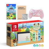 Nintendo Switch Animal Crossing Special Version Console Set, Bundle With The Legend of Zelda Link's Awakening And Mytrix Wireless Pro Controller and Accessories