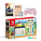 Nintendo Switch Animal Crossing Special Version Console Set, Bundle With The Legend of Zelda: Breath of the Wild And Mytrix Wireless Pro Controller and Accessories