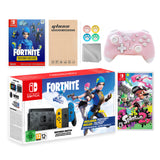 Nintendo Switch Fortnite Wildcat Limited Console Set, Epic Wildcat Outfits, 2000 V-Bucks, Bundle With Splatoon 2 And Mytrix Wireless Switch Pro Controller and Accessories