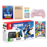 Nintendo Switch Fortnite Wildcat Limited Console Set, Epic Wildcat Outfits, 2000 V-Bucks, Bundle With Super Smash Bros. Ultimate And Mytrix Wireless Switch Pro Controller and Accessories