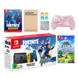 Nintendo Switch Fortnite Wildcat Limited Console Set, Epic Wildcat Outfits, 2000 V-Bucks, Bundle With The Legend of Zelda Link's Awakening And Mytrix Wireless Pro Controller and Accessories
