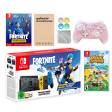 Nintendo Switch Fortnite Wildcat Limited Console Set, Epic Wildcat Outfits, 2000 V-Bucks, Bundle With Animal Crossing: New Horizons And Mytrix Wireless Switch Pro Controller and Accessories