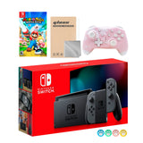 Nintendo Switch Gray Joy-Con Console Set, Bundle With Mario Rabbids Kingdom Battle And Mytrix Wireless Controller and Accessories