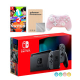 Nintendo Switch Gray Joy-Con Console Set, Bundle With 1-2 Switch And Mytrix Wireless Switch Pro Controller and Accessories