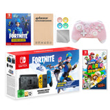 Nintendo Switch Fortnite Wildcat Limited Console Set, Epic Wildcat Outfits, 2000 V-Bucks, Bundle With Super Mario 3D World&Bowser's Fury And Mytrix Wireless Pro Controller and Accessories