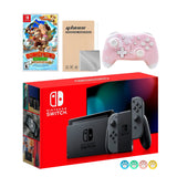 Nintendo Switch Gray Joy-Con Console Set, Bundle With Donkey Kong Country And Mytrix Wireless Pro Controller and Accessories